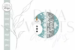 Let It Snow SVG Winter Door Hanger SVG Snowman SVG Product Image 2
