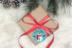 Let It Snow Ornament Design | Snowman | Christmas Gift Tags Product Image 2