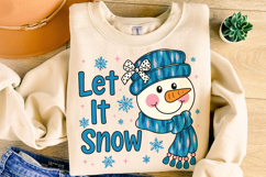 Christmas Snowman PNG, Winter PNG, Holiday PNG, Let it Snow Product Image 4