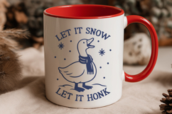 Let It Snow Let It Honk SVG | Funny Christmas Goose PNG Product Image 3