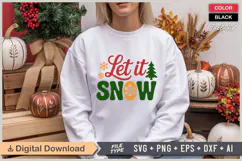 Let It Snow SVG | Christmas SVG | Holiday SVG | Xmas SVG Product Image 1