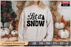 Let It Snow SVG | Christmas SVG | Holiday SVG | Xmas SVG Product Image 2