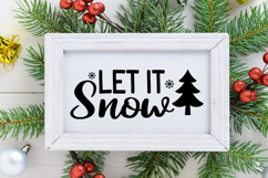 Let It Snow Sign SVG, Farmhouse Christmas Sign Product Image 2