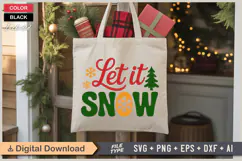 Let It Snow SVG | Christmas SVG | Holiday SVG | Xmas SVG Product Image 5