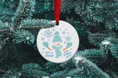 Snowman SVG Design with Snowflakes for T-shirts, Mugs, Pillows, Christmas Home Decor. This Winter Design is Compatible with Cricut and Silhouette Cutting Machines
