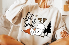 Let It Snow PNG, Christmas Tree PNG, Snowflake PNG, SnowmaN Product Image 6