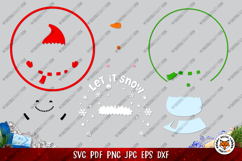Christmas Round Sign Bundle SVG, Snowman Door Sign Product Image 17