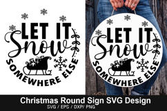 Christmas Round Signs SVG Deign - its beginning to look a Product Image 5
