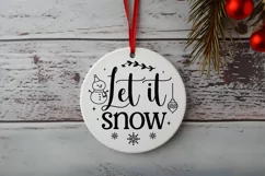 Let it snow SVG , Christmas Ornament SVG, Santa Claus SVG Product Image 2