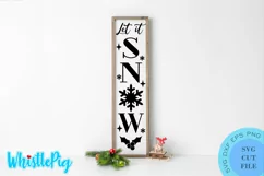 Let It Snow Svg Christmas Porch Sign Svg Christmas Svg Product Image 1