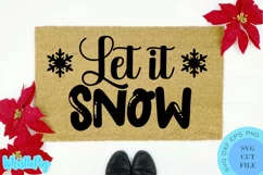 Let It Snow Svg Christmas Doormat Svg Christmas Svg Welcome Product Image 1