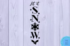 Let It Snow Svg Christmas Porch Sign Svg Christmas Svg Product Image 2