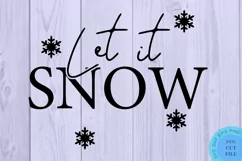 Let It Snow SVG Farmhouse Christmas Svg Wood Round Svg Xmas Product Image 2