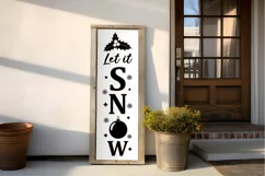 Let It Snow SVG , Christmas Porch Sign SVG Design Product Image 2