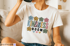 Let Kindness Boom SVG Inspirational Daisy Positive Quote PNG Product Image 3