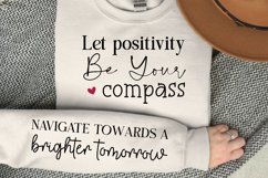 Let Positivity Be Your Compass SVG, Sleeve SVG Design Product Image 1