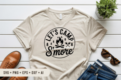 Let&#039;s Camp S&#039;more SVG File | Camping Round Sign SVG Product Image 3