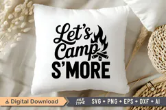 Let's Camp S'more SVG File | Camping SVG | Outdoor Designs Product Image 4