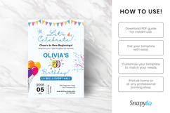 Let's Celebrate Invitation Canva Template Product Image 6