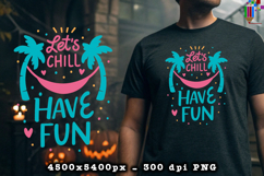 Let s Chill Have Fun PNG Tropical Hammock Summer Quote