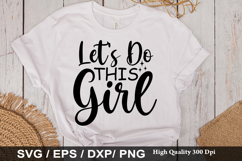 Let's Do This Girl SVG - Baseball Design Product Image 1