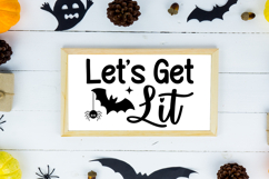 Let&#039;s Get Lit Sign SVG, Farmhouse Halloween Sign Product Image 2