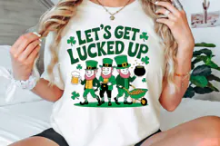 Let’s Get Lucked Up PNG, St. Patrick Day Gnomes PNG Product Image 3