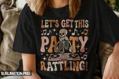 Let’s Get This Party Rattling DJ Skeleton PNG Product Image 1