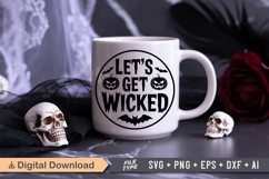 Let&#039;s Get Wicked SVG File | Halloween Round Sign SVG Product Image 5
