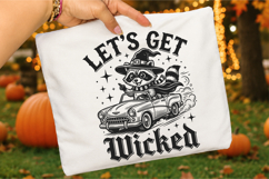 Let's Get Wicked, Spooky Funny Sarcastic Halloween Raccoon Product Image 2