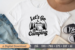 Let&#039;s Go Camping SVG File | Camping SVG | Outdoor Designs Product Image 2