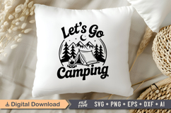 Let&#039;s Go Camping SVG File | Camping SVG | Outdoor Designs Product Image 4