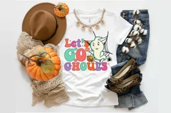 Let's go ghouls SVG Design, Retro Halloween SVG Design Product Image 1