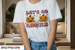 Let&#039;s Go Ghouls, Retro Halloween SVG Design Product Image 2