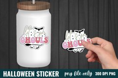 Halloween Sticker PNG, Let's go ghouls PNG Product Image 1