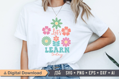 Let&#039;s Learn Today SVG | Boho Teacher SVG | Teacher PNG Product Image 1