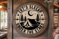 Camping Round Sign SVG Bundle | Outdoor Sign | Camping SVG Product Image 10