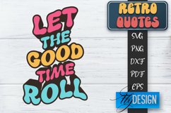 Retro Design | Retro Quotes | Quotes 80&#039;s SVG | SVG File v.2 Product Image 1