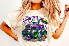 Mardi Gras PNG, Let The Good Times Roll, Mardi Gras Truck Product Image 2