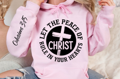 Let The Peace Of Christ Rule Sleeve SVG Design Product Image 3