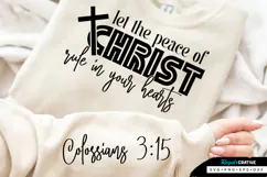 Let The Peace Of Christ Rule In Your Hearts SVG Design Product Image 1
