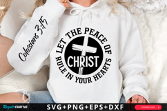 Let The Peace Of Christ Rule Sleeve SVG Design Product Image 1