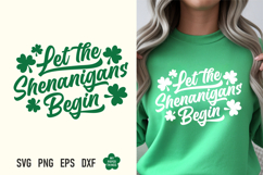 This St Patricks day Let The Shenanigans Begin svg png is great for creating wonderful T-shirts, hoodies, tote bags, mugs, tumblers, decorations, stickers