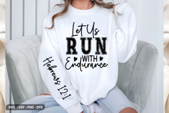 Let Us Run With Endurance - Christian Sleeve T-Shirt Design Product Image 2