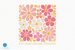 Let Your Dream Blossom PNG, Floral Quote Design Product Image 1