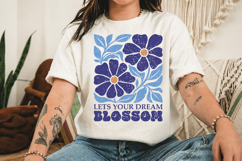 Let Your Dream Blossom PNG, Retro Floral Design Product Image 3