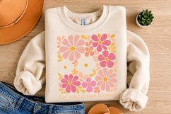 Let Your Dream Blossom PNG, Floral Quote Design Product Image 4