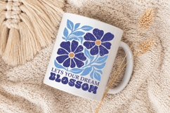 Let Your Dream Blossom PNG, Retro Floral Design Product Image 5