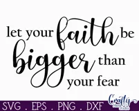 Christian Farmhouse Round Sign, Let Your Faith Be Bigger Svg Product Image 2