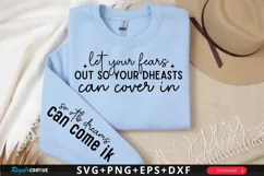 Let Your Fears Out Sleeve SVG, Motivational SVG Design Product Image 1